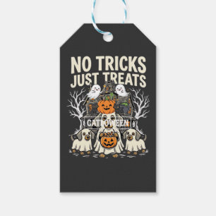 Cute Dog Halloween No Tricks Just Treats_1 Gift Tags