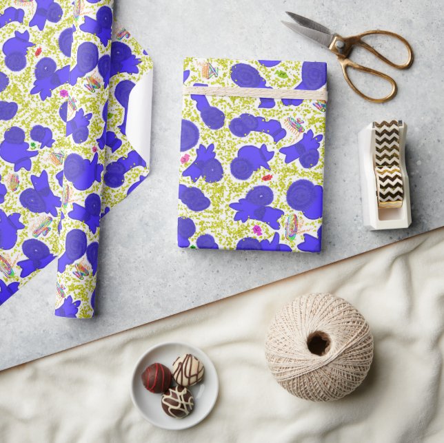 Cute dog Hanukkah wrapping paper (Crafts)