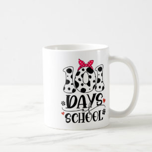 Cute Dog Happy 101 Days School 100 Days Student Te Coffee Mug