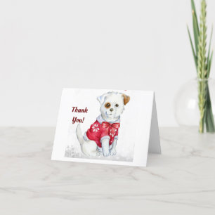 Cute Dog Holiday Thank-You Card