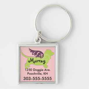 Cute Dog ID Tags Keychain