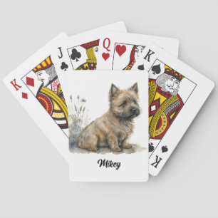 Cute Dog Illustration - Cairn Terrier Playing Cards