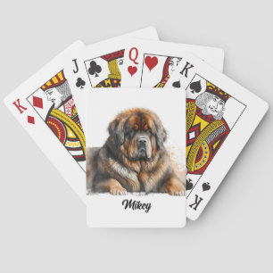 Cute Dog Illustration - Mastiff  Playing Cards