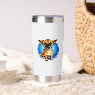 Cute Dog Illustration Stainless Steel Travel Mug Insulated Tumbler