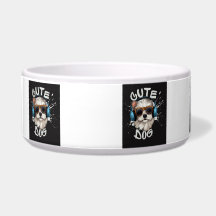 CUTE DOG IMAGE,,,,Ceramic Pet Bowl