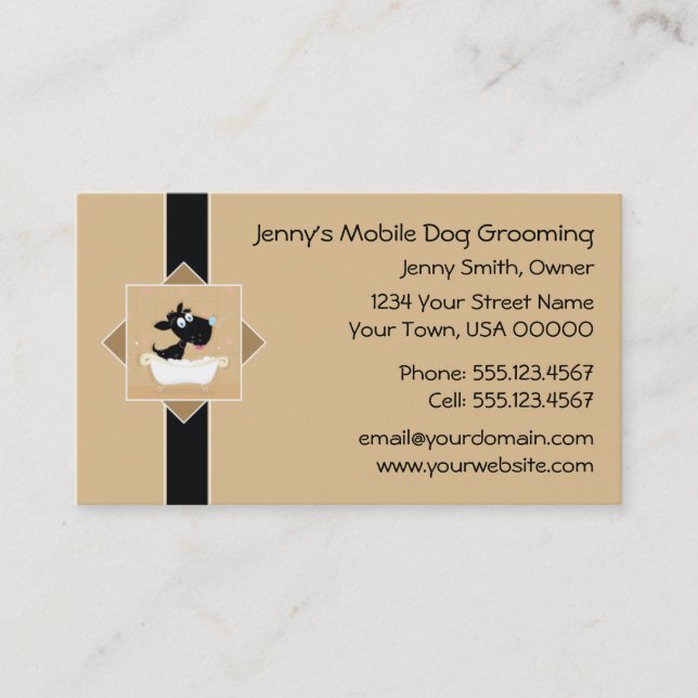 Cute Dog in Bathtub Pet Dog Groomer Appointment | (Front)