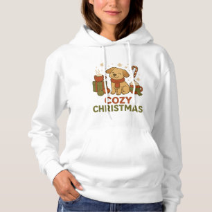 Cute Dog in Christmas Outfit with Cozy Christmas Hoodie