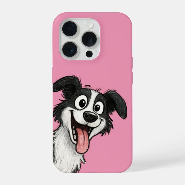 Cute Dog in pink  iPhone Case (Back)