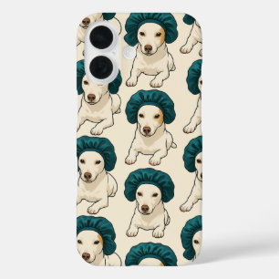 Cute Dog in Satin Bonnet Pattern Phone Case