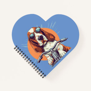 Cute dog in the sunset Spiral Photo Notebook