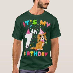 Cute Dog Its My 7th Birthday T-Shirt