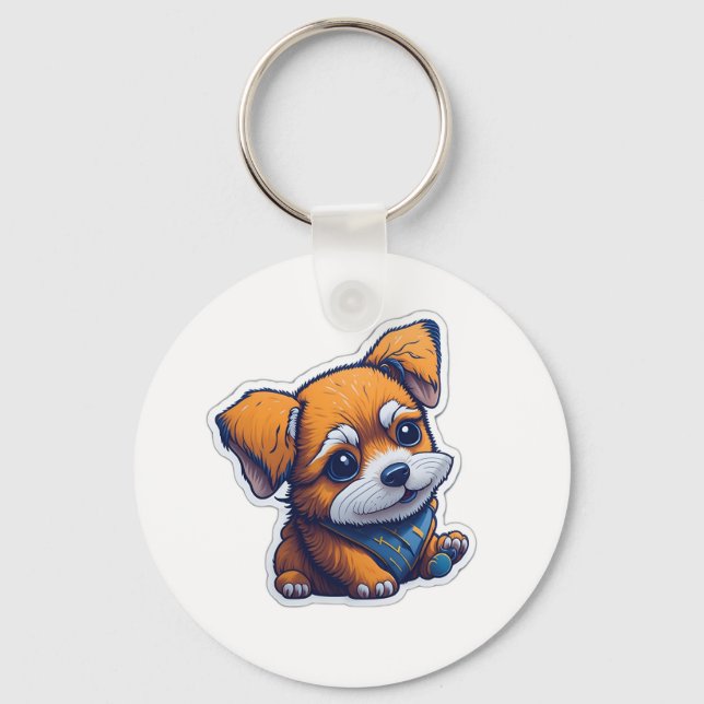 cute dog keychain (Front)