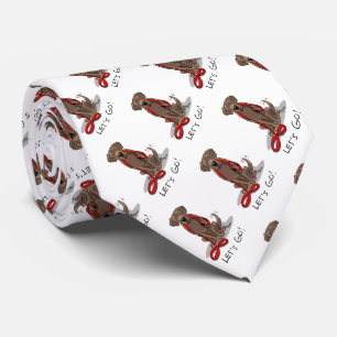 Cute Dog - Let's Go! Chocolate Labrador Retriever Tie