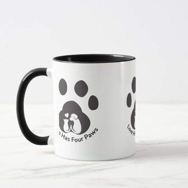 Cute Dog Love Mug (Gauche)