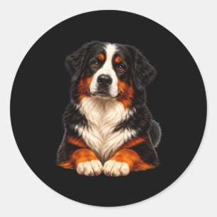 Cute dog lover design bernese mountain dog classic round sticker