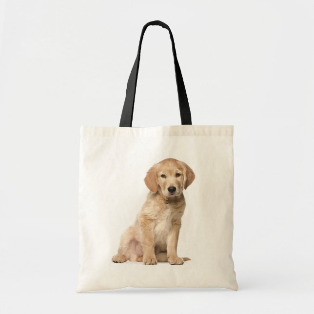 Cute Dog Lover Gift Puppy Golden Retriever Tote Bag (Front)
