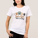 Cute Dog Lover Graphic Tee for Women & Girls<br><div class="desc">Celebrate your love for dogs with this adorable “Just a Girl Who Loves Dogs” t-shirt—perfect for dog moms, pet lovers, and anyone who can’t resist a wagging tail. Designed with a stylish graphic print, this tee blends comfort and cuteness, making it great for casual wear, dog park strolls, or cozy...</div>