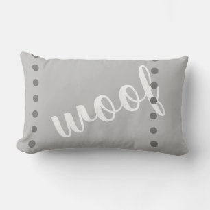 cute dog lovers quote pillow grey and white