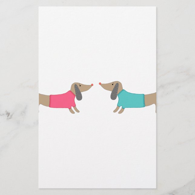 Cute dog lovers stationery (Front)