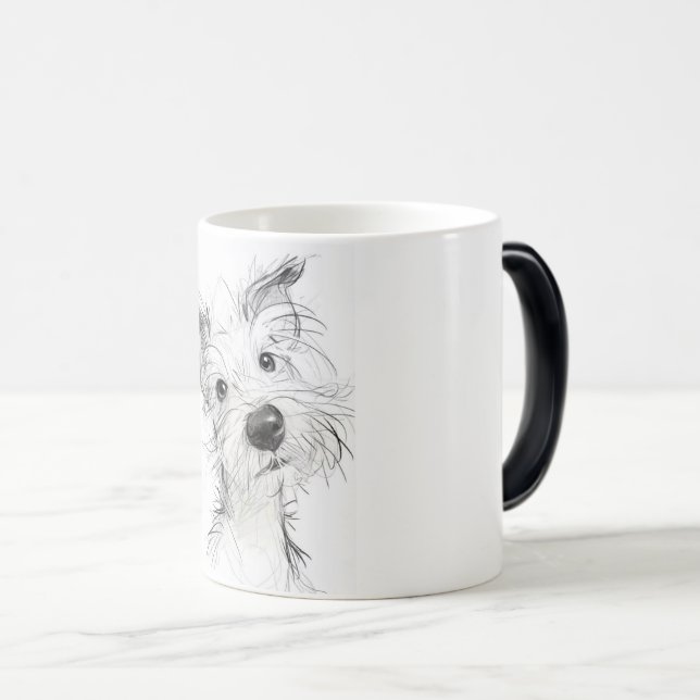 Cute Dog Magic Mug (Front Right)