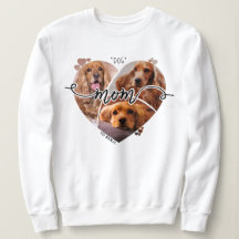 Cute Dog Mom Custom Heart-Shaped Photo Collage
