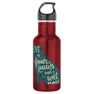Cute Dog Mom & Dog Dad Gift 532 Ml Water Bottle