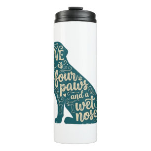 Cute Dog Mom & Dog Dad Gift Thermal Tumbler