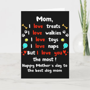 Cute dog mom mothers day, happy mothers day fromCu Card
