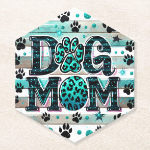 Cute Dog Mom Paper Coaster