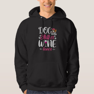 Cute Dog Mother Wine Beagle Dog Mother's Day Hoodie