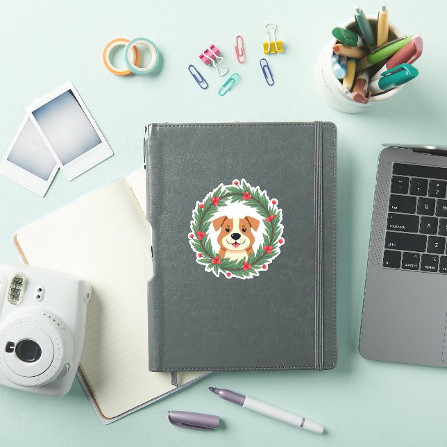 Cute Dog Nose Christmas Wreath Christmas Dog Mom D (iPad Cover)