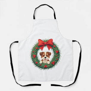 Cute Dog Nose Christmas Wreath Christmas Dog Mom D Apron