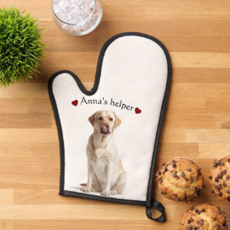 Cute Dog Oven Mitt – Personalized with Text