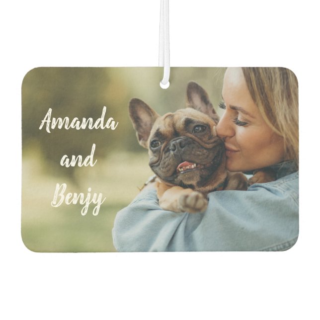 Cute dog owner personalized air freshener (Front)