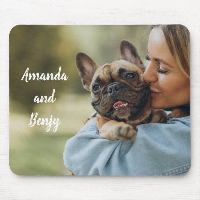 Cute dog owner personalized mouse pad (Front)