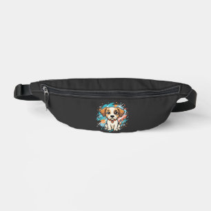 Cute Dog Paint Splash Vector Art_1 Fanny Pack