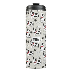 Cute Dog Pattern custom monogram tumbler