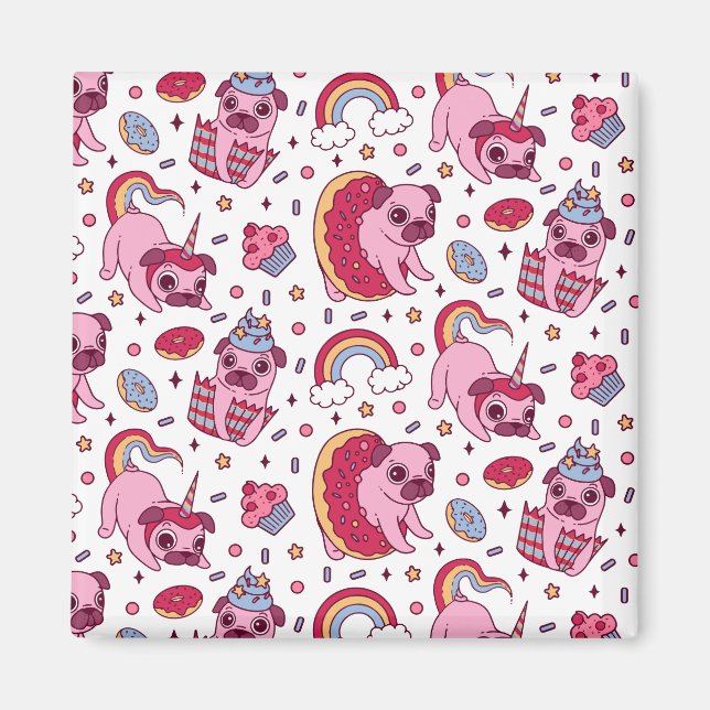 Cute dog pattern for dog lovers magnet (Front)