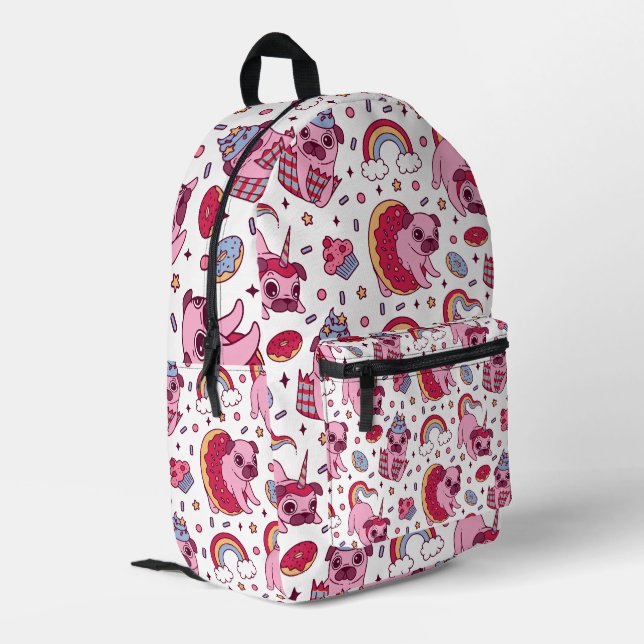 Cute dog pattern for dog lovers printed backpack (Back Corner Left)