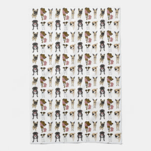 Cute dog pattern kitchen towel