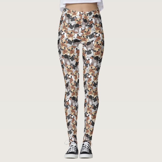Cute Dog Pattern Leggings (Front)