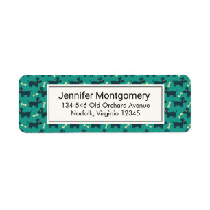 Cute Dog Pattern with Bone on Green Background