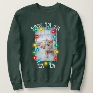 Cute Dog Paw la Pet Christmas Photo Sweatshirt
