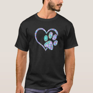 Cute Dog Paw Prin Psychedelic Tie Dye Havanese Pup T-Shirt