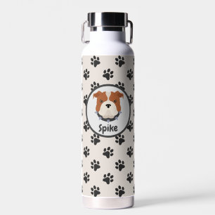 Cute dog paw print custom spike  water bottle