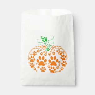 Cute Dog Paw Pumpkin Dog Lover Gifts Halloween Cos Favour Bag