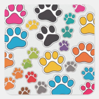 Cute Dog Paws Cool Sticker Design