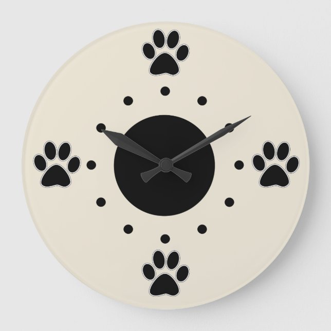 Cute Dog Paws Wall Clocks (Front)