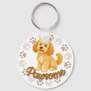 Cute Dog Pawsome - Adorable Dog Lover Keychain