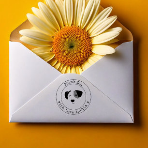 Cute Dog Personalized Thank You self-inking stamp